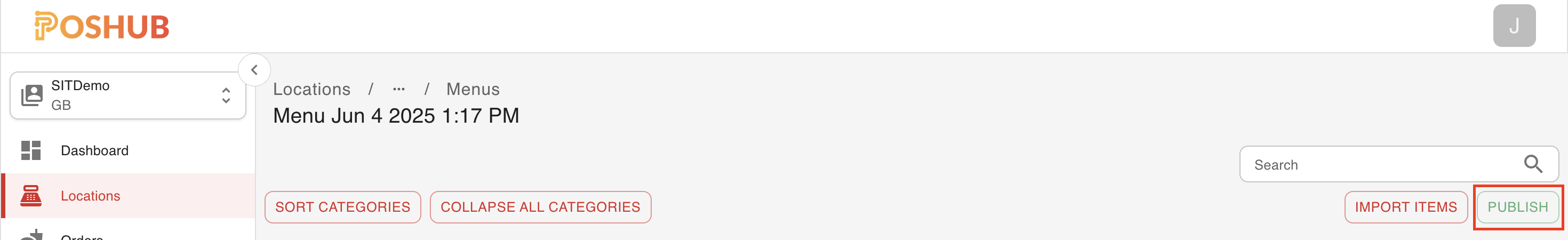 Publish Button